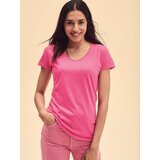 Fruit Of The Loom Różowa koszulka damska Iconic Vneck | Shoptok.si