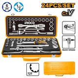 Ingco set nasadnih ključeva (gedora) 1/2" HKTS0243, 24 dela Cene