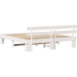  Krevetna konstrukcija Bijelo 200 x 200 cm Čvrsto borovo drvo Bijela 208 x 203 x 73 cm | Shoptok.si