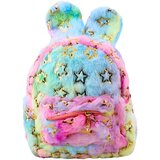 Plišani ruksak s ušima i zlatnim zvijezdama za djecu, šareni 24 cm | shoptok.hr