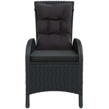 vidaXL 3-dijelni vrtni bistro set od poliratana crni | shoptok.hr