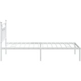  Metalni okvir za krevet s uzglavljem bijeli 107x203 cm | shoptok.hr