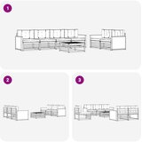  Set vanjskih sofa 7 kom. Prirodna i krem | shoptok.hr
