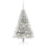  Umjetna preddekorirana božićna jelka srebrna 120 cm PET | Shoptok.si