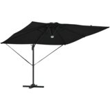 vidaXL samostojeći Roma suncobran s LED-ima crni 286x285x270 cm aluminij | shoptok.hr
