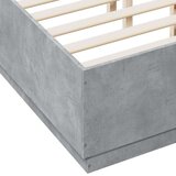 vidaXL Posteljni okvir betonsko siv 120x190 cm inženirski les, (21112562) | Shoptok.si