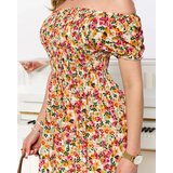 Resti White women's midi dress with floral pattern- Clothing | Shoptok.si