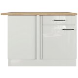 Flex-Well Kotna Spodnja Omarica Levi, Svetlo Siva, Š. 110 Cm | Shoptok.si