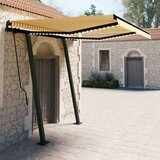  Avtomatska tenda LED + senzor 3,5x2,5 m rumena in bela, (20728527) Cene