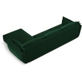 Mazzini Sofas Temno zelena žametna kotna sedežna garnitura z ležalnikom (desni kot) Vanda – | Shoptok.si