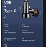 Techsuit vrhunski avtopolnilec (CAPD028) - USB-A QC 3.0 in USB-C 38 W - črn | Shoptok.si