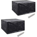 Maison Chic Prevleka za zunanjo pohištvo - Pokrivalo za vrtno pohištvo 2 kosa z 8 obročki 172x113 cm, (21795458) | Shoptok.si