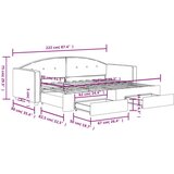  Dnevni krevet na razvlačenje s ladicama žuti 80 x 200 cm baršun | shoptok.hr