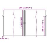  Bočna tenda na uvlačenje antracit 220 x 1000 cm | shoptok.hr