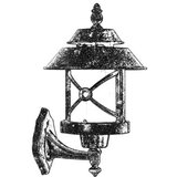 Opviq Vanjska zidna lampa BAP-68199-BKR-M1, 40 cm, IP65, E27, 40W, Smeđa | Eponuda.ba