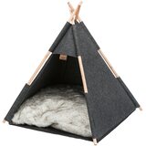 Trixie Šotor z blazino za mačke Tipi 55x65x55 cm siv | Shoptok.si