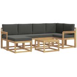  Set vanjskih sofa 7 kom. Bijela i antracit Čvrsto drvo akacije | shoptok.hr