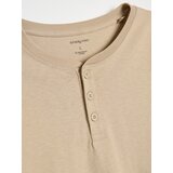 Sinsay Pamučna henley majica s dugim rukavima | shoptok.hr