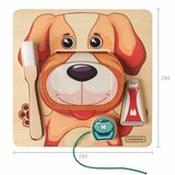  Masterkidz učenje zdrave oralne higijene na primjeru psa - Montessori edukativna zidna ploča | shoptok.hr