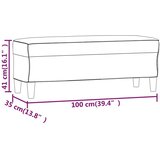  Klupa svjetlosiva 100 x 35 x 41 cm od tkanine | shoptok.hr