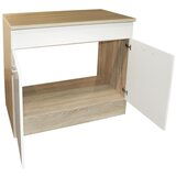 Modern Living Spodnja Omarica Za Korito Andy, Bela, Barva Hrasta | Shoptok.si