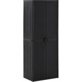 Furnova Vrtna omara črna 65x45x172 cm PP ratan, (21948460) Cene