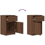 vidaXL Nočna omarica 2 kosa rjavi hrast 39x35x65 cm inženirski les | Shoptok.si