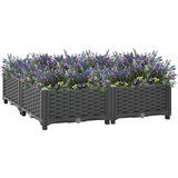 vidaXL povišena gredica 80 x 80 x 23 cm od polipropilena | shoptok.hr