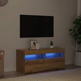 TV ormarić LED boja hrasta 90x35x40 cm konstruirano drvo | shoptok.hr