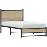  Metalni okvir kreveta bez madraca boja hrasta sonome 90x200 cm | shoptok.hr