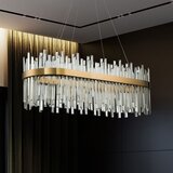 Toolight Kristalna stropna svjetiljka zlatna APP1513-CP80 | shoptok.hr