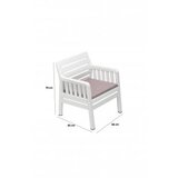Hanah home baštenska fotelja lara tekli koltuk white | ePonuda.com