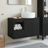  Set namještaja za kupaonicu 2 kom. Crna Konstruirano drvo 49,5 x 44,5 x 82 cm | Shoptok.si