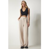  Women's Cream Waist Velcro Comfortable Woven Pants Cijene