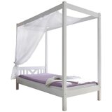 MID.YOU Postelja Z Baldahinom Laluna, Bela, Masivno | Shoptok.si