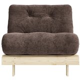 Karup Tamno smeđa futon fotelja na rasklapanje od samta Roots – | shoptok.hr