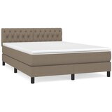  Krevet s oprugama i madracem smeđesivi 140 x 190 cm od tkanine | shoptok.hr