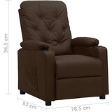  Naslonjač od umjetne kože smeđi - Smeđa 1 | shoptok.hr