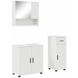 vidaXL Komplet pohištva za kopalnico 3 pcs Bela z visokim sijajem, (5000064628) Cene