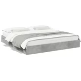  Okvir kreveta s ladicama siva boja betona 180x200 cm drveni