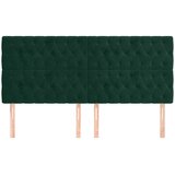  Uzglavlje tamnozeleno 200x7x118/128 cm baršunasto | shoptok.hr