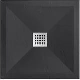 stone tuš kada 90x90 - liveni mermer crna