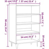  Visoka komoda bijela 57 x 35 x 90 cm od konstruiranog drva | shoptok.hr