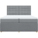 vidaXL Krevet s oprugama i madracem svjetlosivi 200 x 200cm od tkanine | shoptok.hr