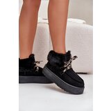 Boto FB2 Women's Lace-Up Snow Boots with Thick Sole Black Loso | Eponuda.ba