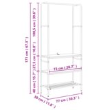 vidaXL Omarica za oblačila s policami Siva sonoma 77 x 30 x 171 cm | Shoptok.si