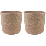  Set saksija za biljke 2 pcs Prirodna Ø 21 x 21 cm 100% Jut | shoptok.hr
