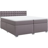  s oprugama i madracem sivi 200x200 cm od umjetne kože | shoptok.hr