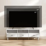  TV ormarić TV stalak za ekrane od 75 inča 3 otvorena odjeljka 3 ladice iverica bijela | shoptok.hr