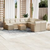 vidaXL 12-dijelni set vrtnih sofa od poliratana s jastucima bež | shoptok.hr